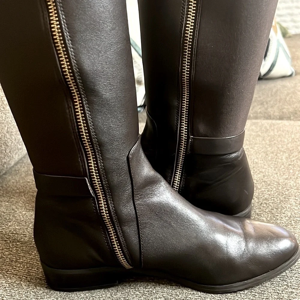 MICHAEL Michael Kors Hamilton Tall Riding Boots -‎ Dark Chocolate Size 5.5